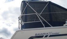 Bavaria 39 Dodger Bimini Custom Solar Panel Bracket Enclosure