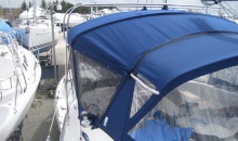 Bavaria 39 Dodger Bimini Custom Solar Panel Bracket Enclosure